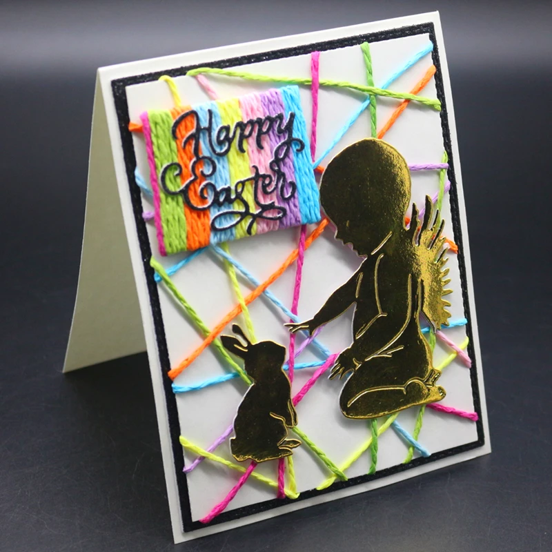 YINISE Metal Cutting Dies For Scrapbooking Stencils Angel Rabbit DIY Paper Album Cards Making Embossing Folder Die Cuts CUT Mold | Дом и сад