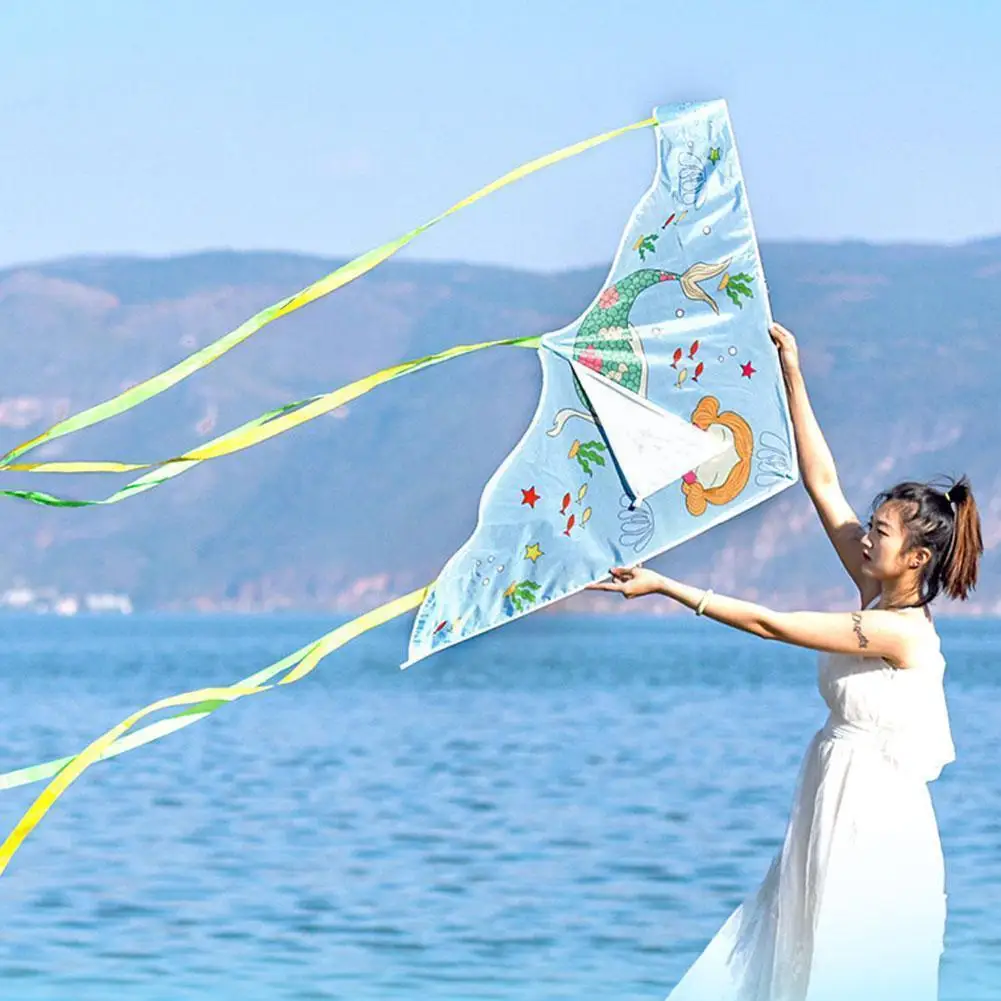 

1pcs Cartoon Kite With 100M Kite Line Children Kite Games Interactive Outdoor Random Tear-resistant Flying Toys Toys Color T9W1