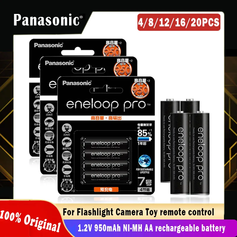 Аккумуляторная батарея Panasonic Eneloop 1 2 в 950 мАч AAA для фонарика игрушек камеры бритвы