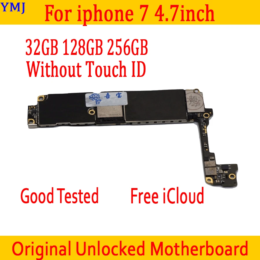 Оригинальная разблокированная материнская плата 32 ГБ 128 256 для iphone 7 с/без Touch ID с