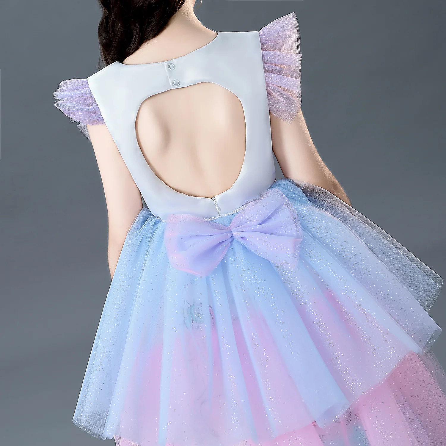 

Girls Long Tail Unicorn Tutu Dress for Kids Halloween Christmas Children Princess Birthday Party Gift Horse Cosplay Costume