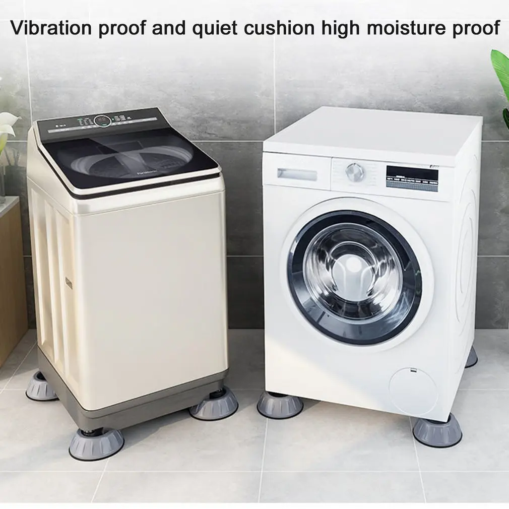 4Pcs Universal Anti-Vibration Feet Pads Refrigerator Base Fixed Non-Slip Pad Washing Machine Rubber Mat Dryer | Обустройство дома
