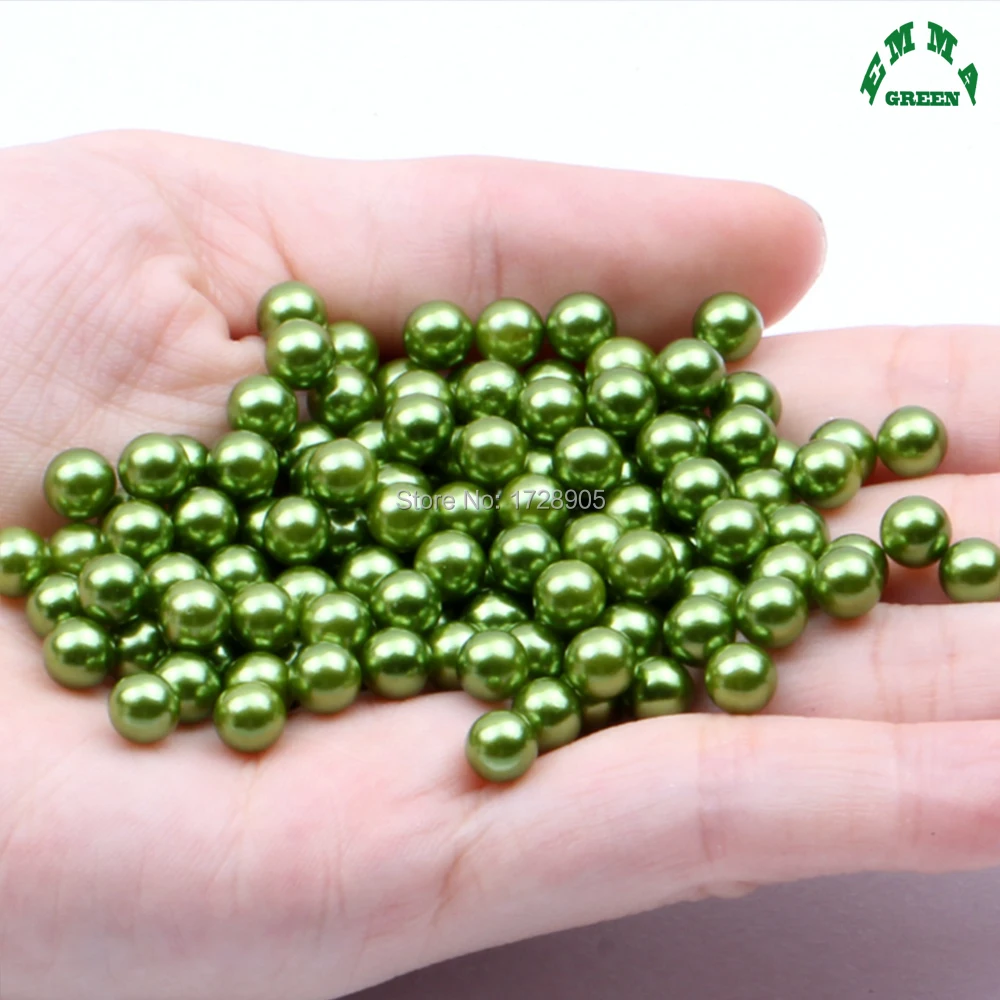 

Beads for Jewelry making No hole Beads Army Green Pearls abs Pearl without hole Small Beads 3mm to 14mm Pearl Beads with no hole