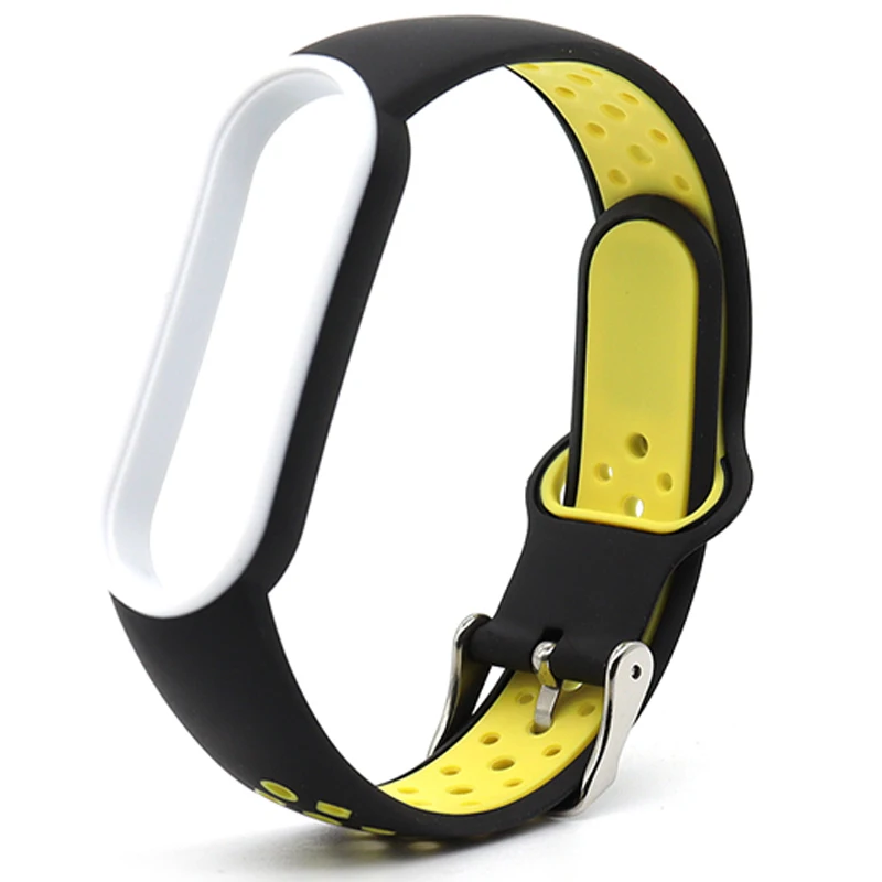 Силиконовый сменный Браслет для Xiaomi Mi Band 6 5 4 3 двухцветный Ремешок из ТПУ Для MiBand