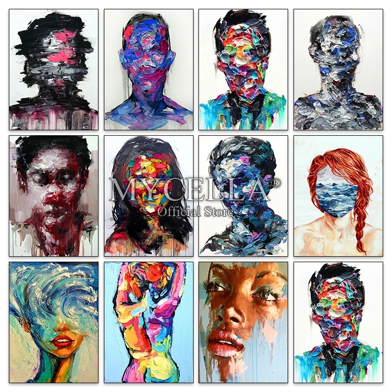 

5d Diy алмазная живопись, вышивка крестиком, алмазная вышивка, цветное искусство, абстрактная картина маслом, мозаика для девочек, подарки, рук...