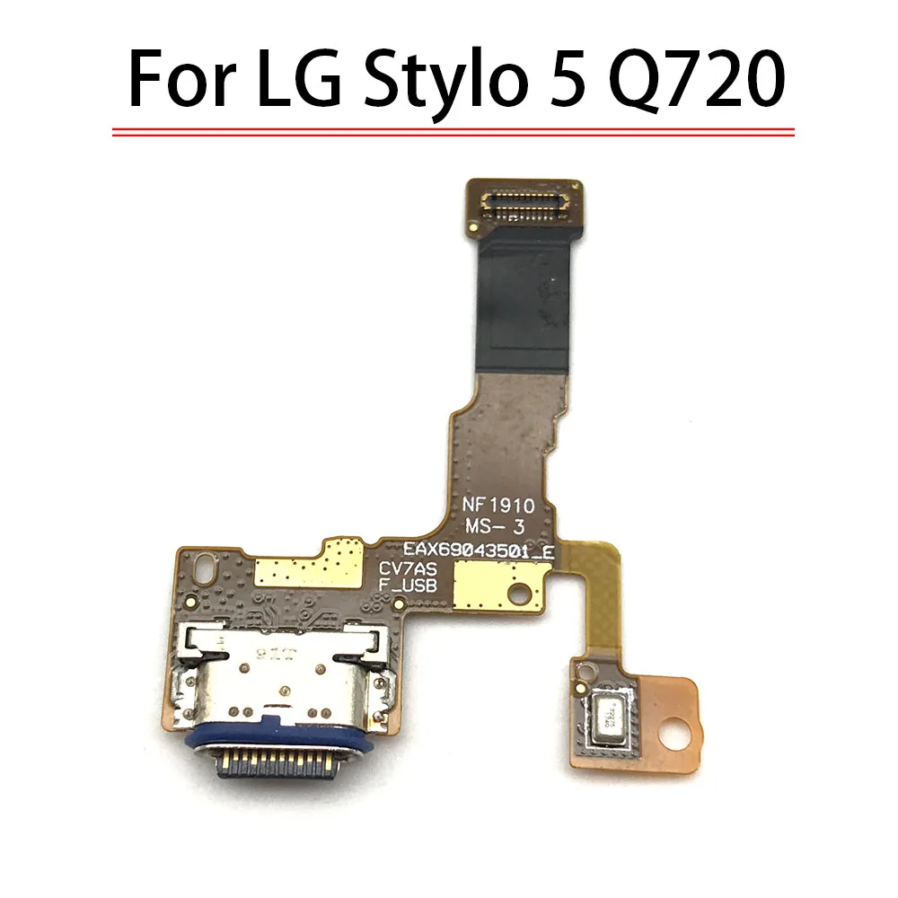 10 шт./лот плата зарядного устройства PCB Flex для LG Stylo 5 Q720 USB порт разъем док-станция