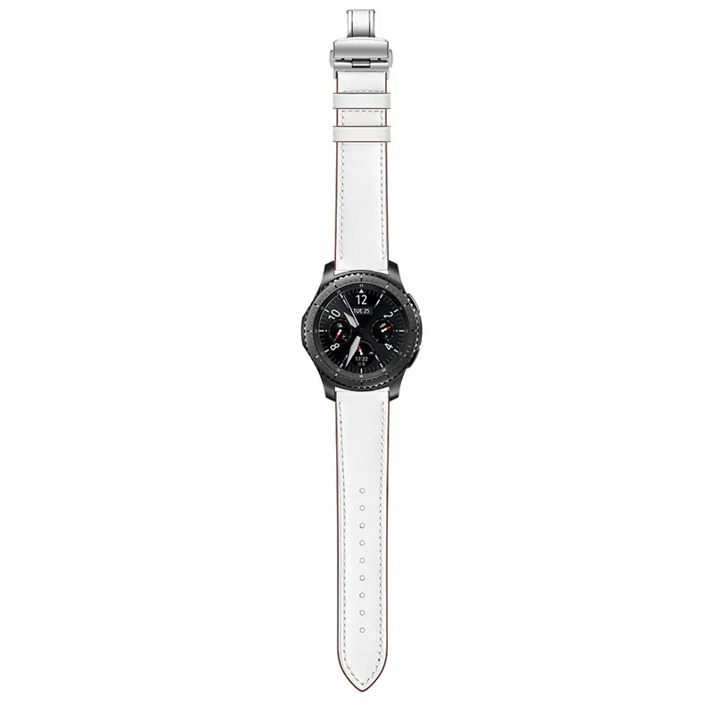 Высокое Качество Бабочка застежка кожа 22 мм ремешок для samsung Galaxy Watch 46 S3 браслет