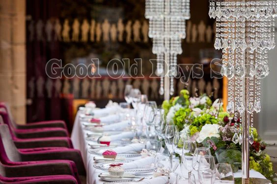 Высота 80 см 5 ярусов Свадебный центральный стол с кристаллами подставка для