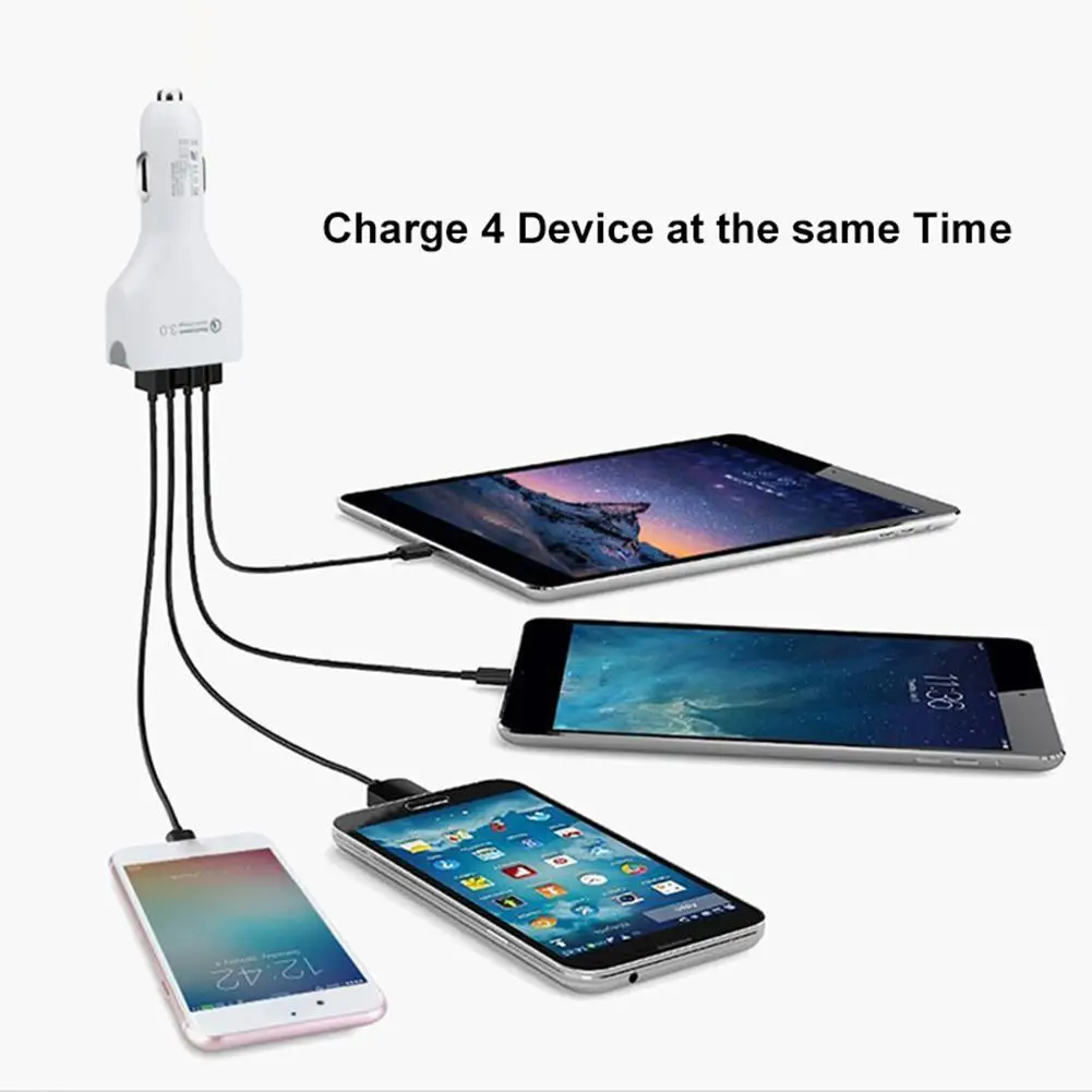 Новое поступление универсальный QC3.0 4 USB-порта быстрая зарядка мобильный Ph один