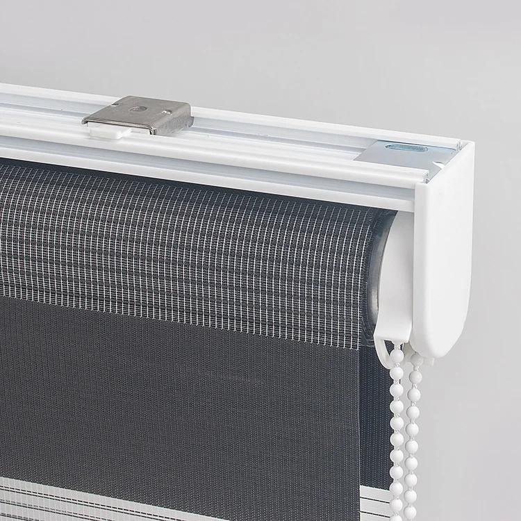 Горячие продажи большие окна рулонные шторы с зебровым принтом 38 мм алюминиевая