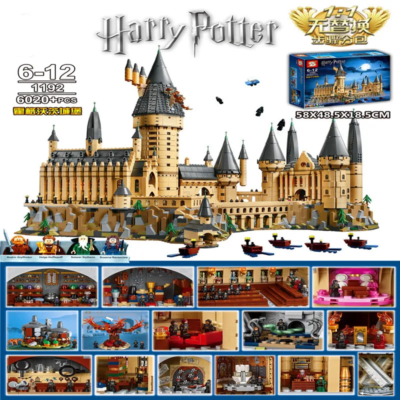 2019 HarryINGLYS волшебный замок школы совместимый дом строительные блоки кирпичи