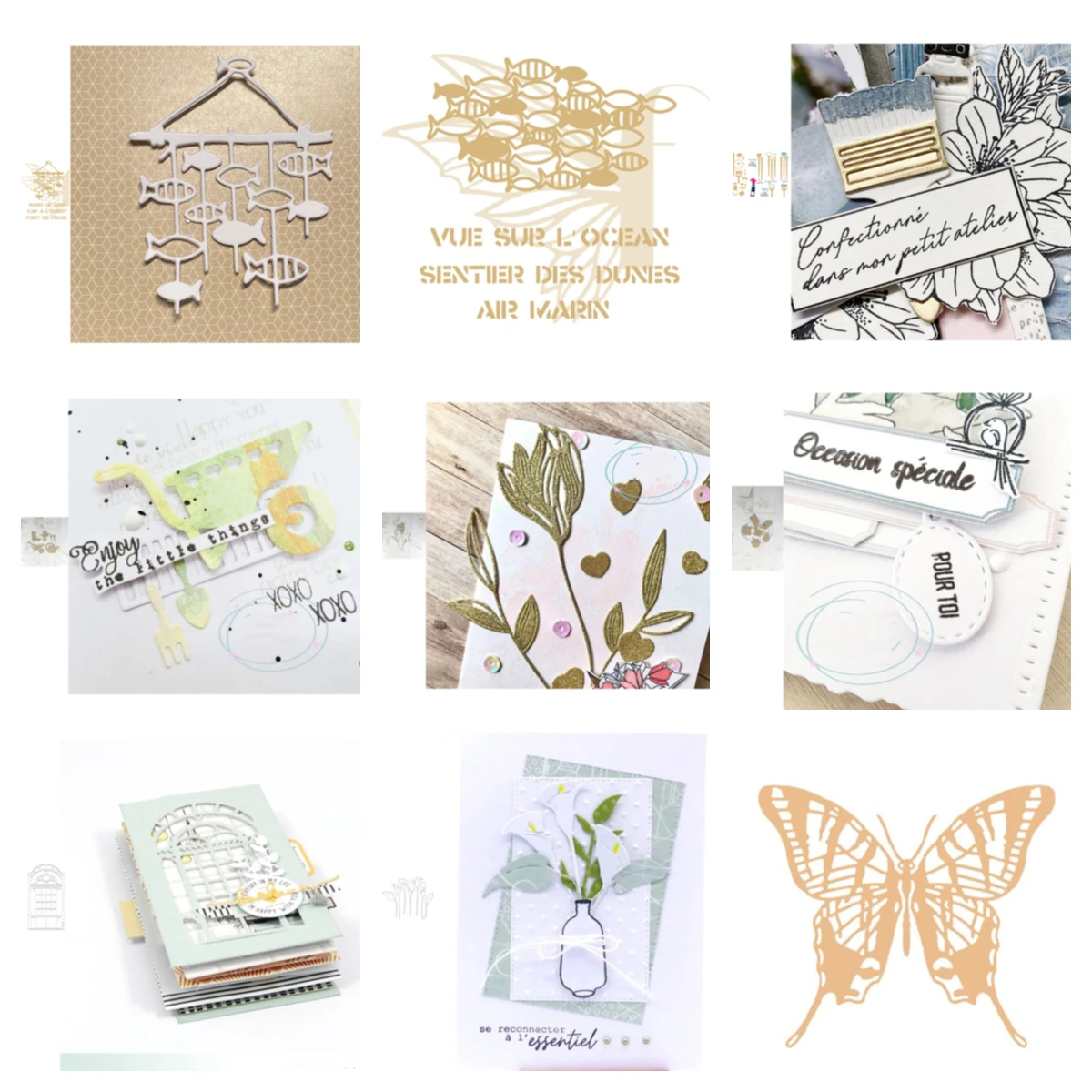 

Butterfly Fish European Door Flower Cutting Dies Scrapbook Dariy Decoration Stencil Embossing Template DIY Greeting Card