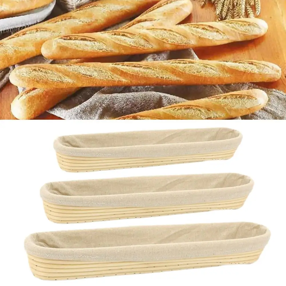 

Rattan Bread Proofing Storage Basket Natural Oval Rattan Wicker Dough Fermentation Sourdough Banneton DIY Baking Bowl Tools