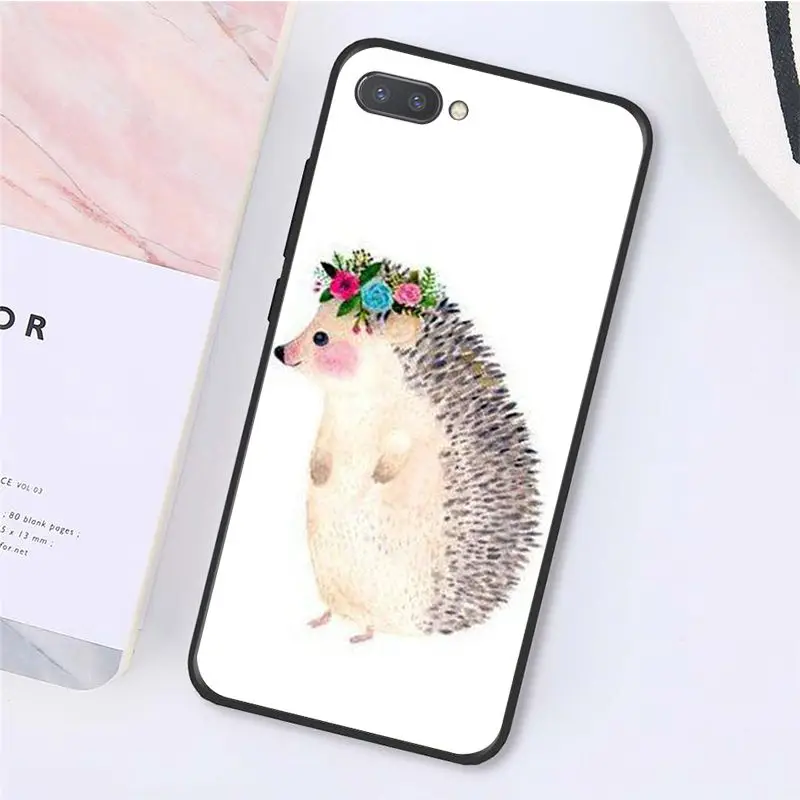 MaiYaCa милые животные еж скот лиса олень цветок чехол для телефона Huawei Honor 8X 9 10 20 Lite 7A