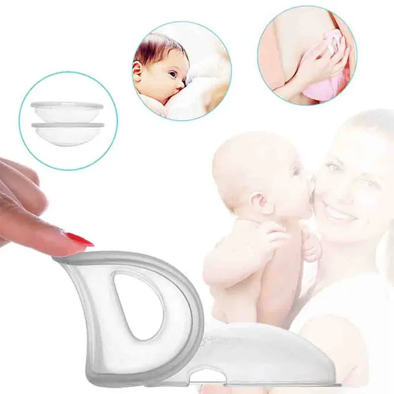 

Silica Gel Collection Cover Baby Breastfeeding Milk Collectors Soft Postpartum Nipple Suction Container Reusable Nursing Pad