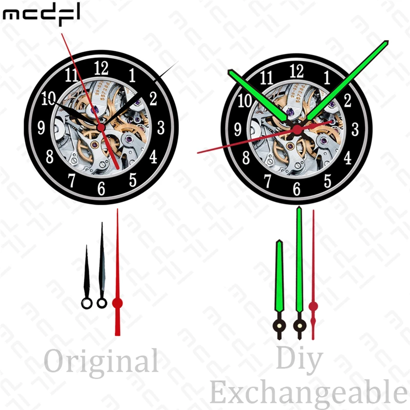 Наружные настенные часы Go Fishing Design Черные виниловые с записью LP ремонтом сделай