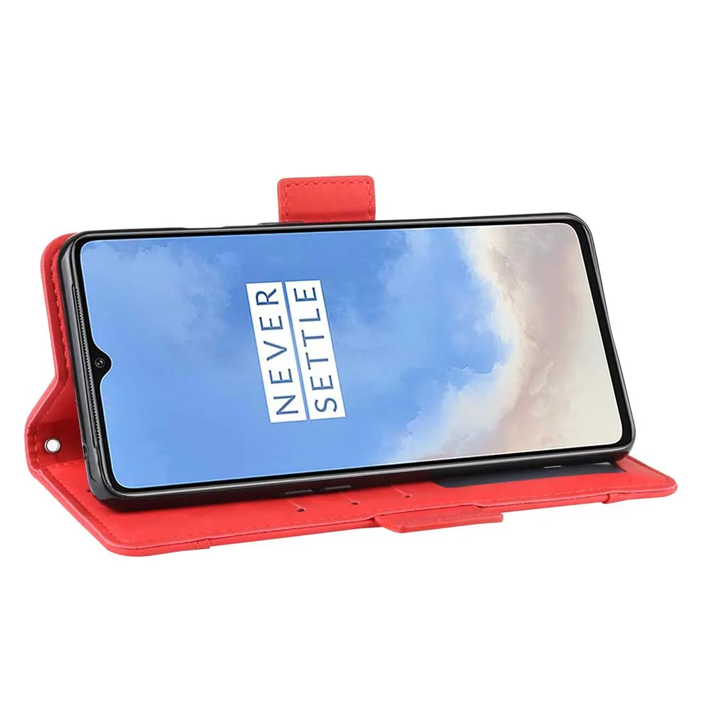 

Leather phone case for Oneplus 7T 1+ 7 t / 7Tpro pro back Cover Flip card wallet with stand Retro Coque