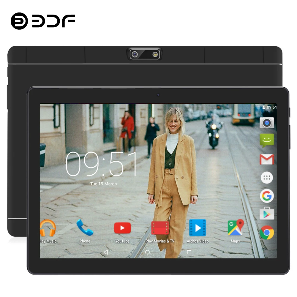 BDF 10 дюймов Android 9 0 планшетный ПК 8 ГБ/128 ГБ планшеты десять ядер 1280*800 IPS Мини