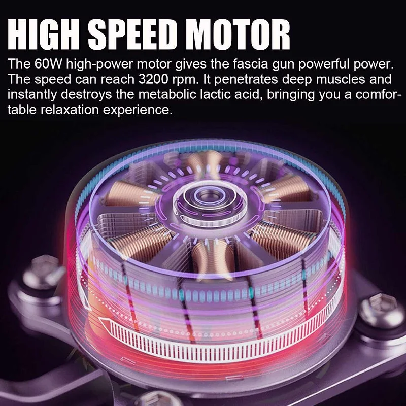 Электрический массажер для мышц высокоскоростной вибромассажер с 32 передачами