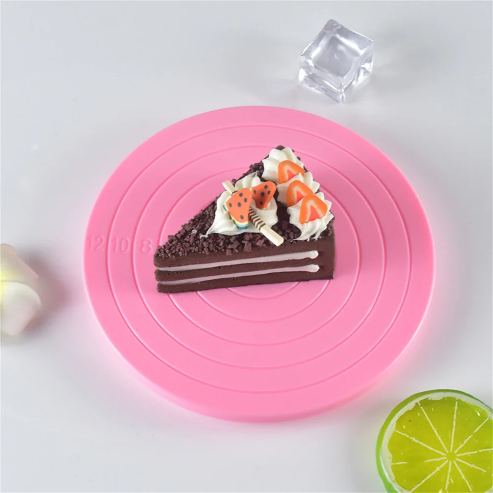 

Diy Small Cake Revolving Turntable Decor Stand Platform Cup Cake Rotating Plastic Decorating Revolving Baking Tools Bakeware
