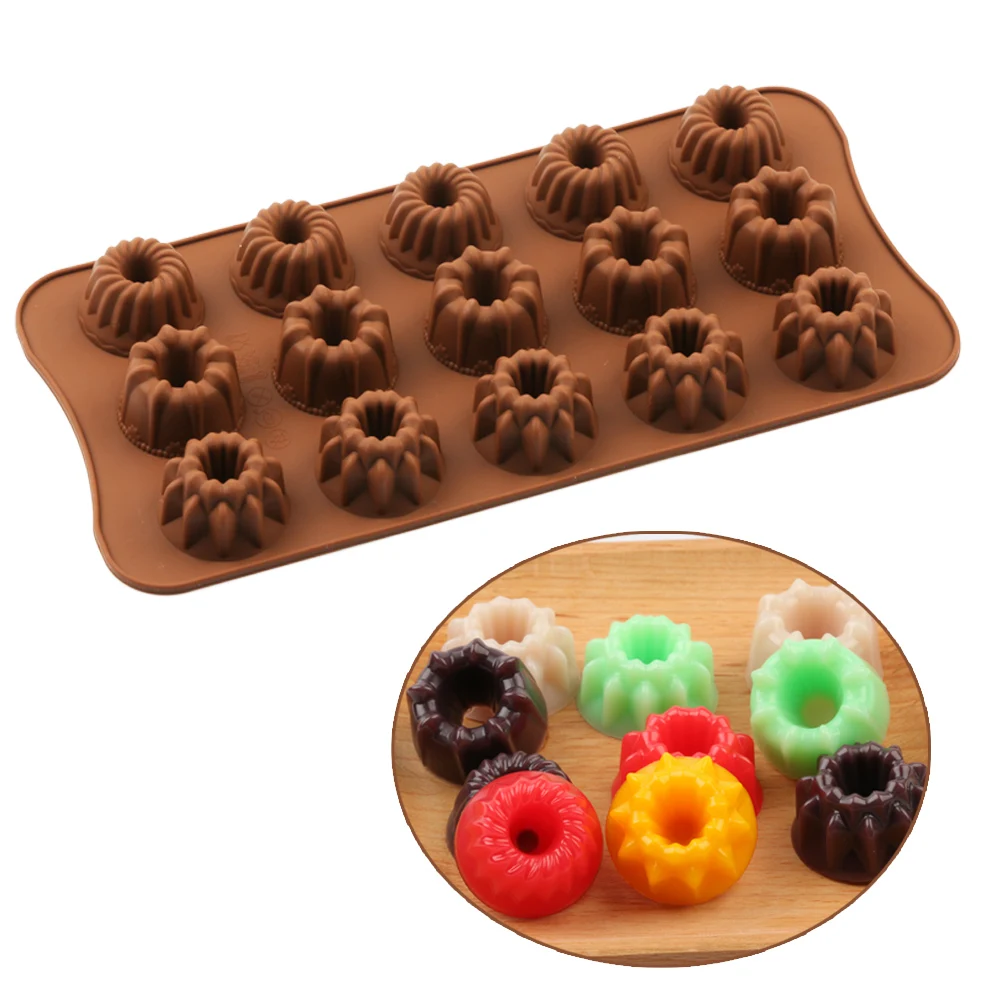 

Silicone Chocolate Molds 15Cavity 3D Flower Wedding Candy Baking Molds Cupcake Decorations Cake Mold Chocolate Cute Mold