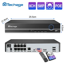 H.265 8CH 4K 5MP 4MP 1080P POE NVR Audio Out Security Surveillance Network Video Recorder Up to 16CH For POE Camera CCTV System