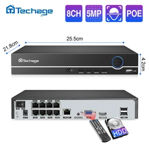 h 265 8ch 4k 5mp 4mp 1080p poe nvr audio out security surveillance network video recorder up to 16ch for poe camera cctv system free global shipping