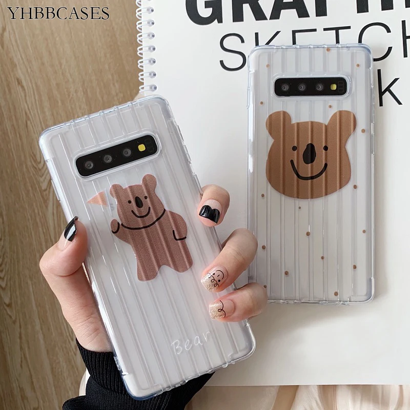 YHBBCASES для samsung Note 10 9 противоударный 3D багажный чехол с изображением животного Galaxy