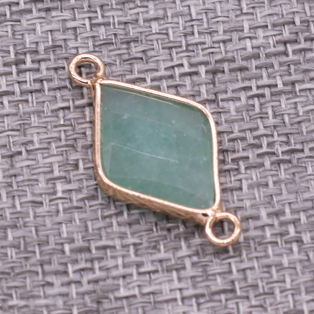 Комплект из 2 предметов натуральный камень соединитель ромб изысканный полу