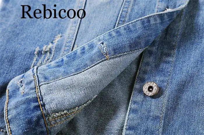 

2019 spring and autumn short cowboy women's vest fashion casual slim blue single-breasted hooded sleeveless jacket