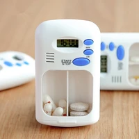 mini portable pill reminder drug alarm timer electronic box organizer led display alarm clock remind small first aid kit