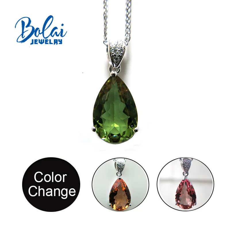 Ювелирные изделия Bolai Zultanite diaspore pear 10*15 мм драгоценный камень кулон 925 пробы
