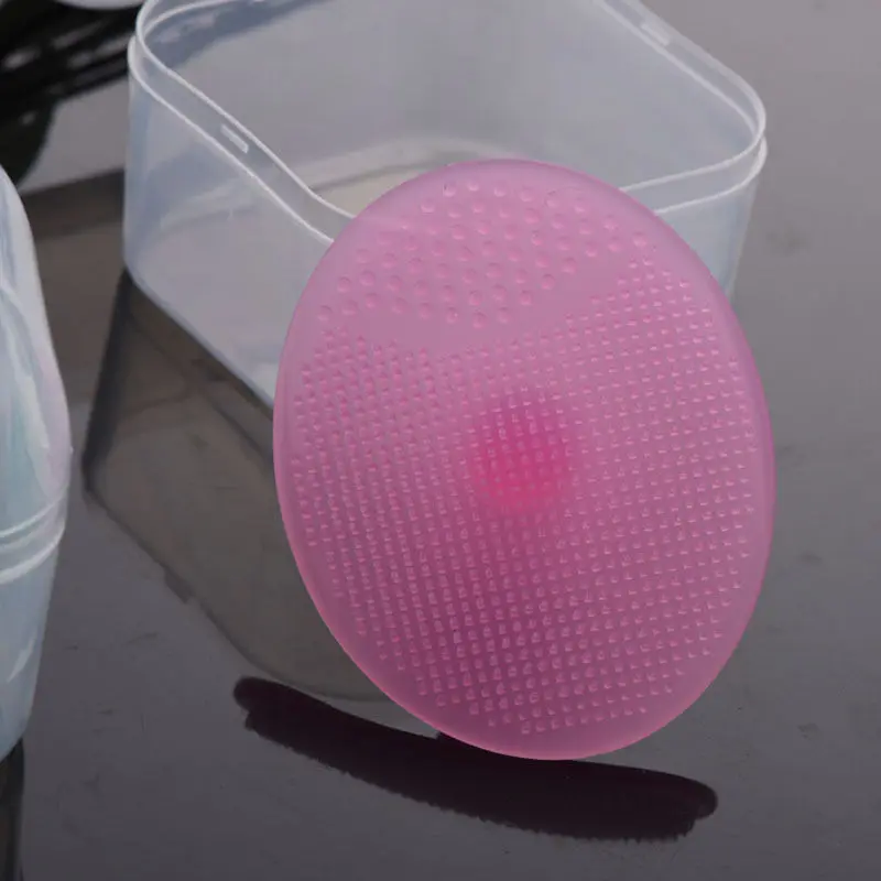 

1pc Face Cleansing Brush Face Washing Exfoliating Blackhead Remover Soft Silicone Pad Brush Skin Cleanser Remover Tool With Box