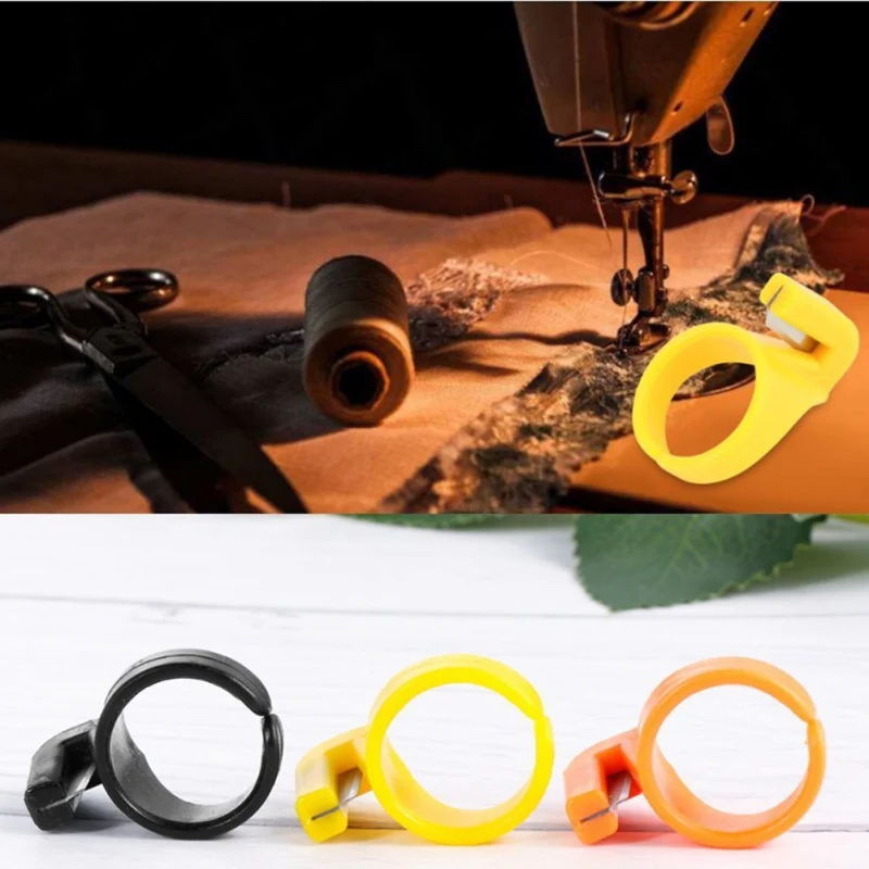 3 шт. лезвие для пальцев иглы Ремесло дома пластик наперсток швейное кольцо резец