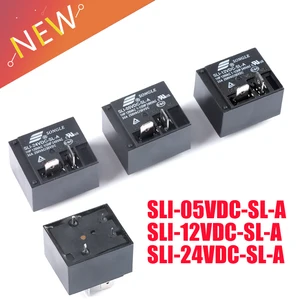 Power Relays SLI-05VDC-SL-A SLI-12VDC-SL-A SLI-24VDC-SL-A 5V 12V 24V 30A HF2160 4PIN Relay