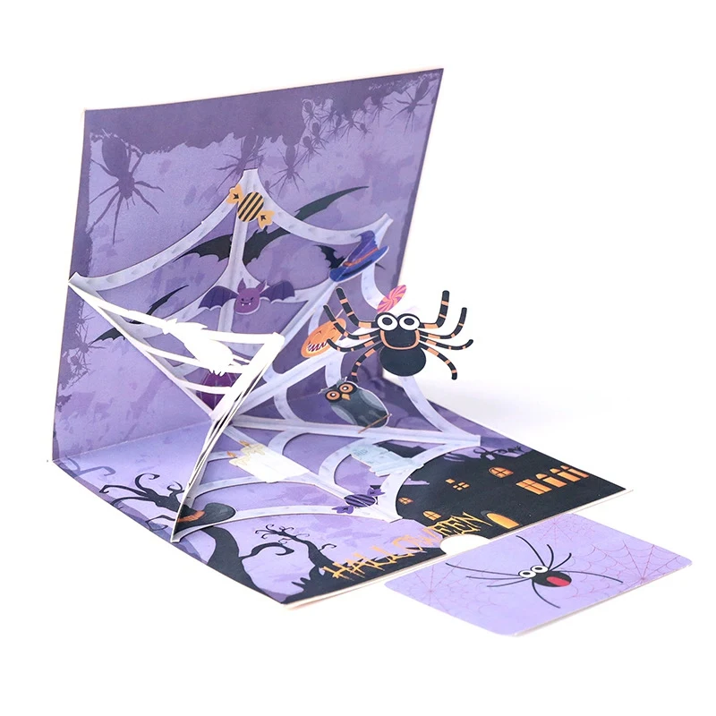 Новая 3D открытка на Хэллоуин с конвертом поздравительная фокусом или