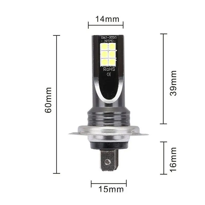 

New fog light 3030 12LED H7 DC12V-24V 24W LED fog light LED bulb