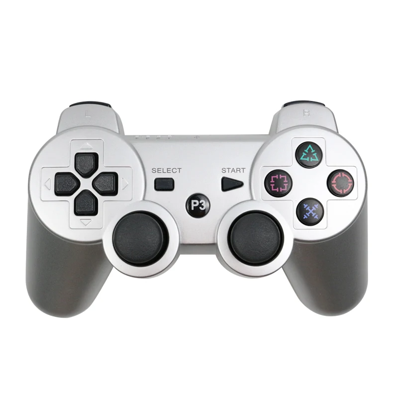 Беспроводной Bluetooth контроллер для sony PS3 геймпад для PS3 консоль джойстик для sony Playstation 3 PC для Dualshock контроллер - Цвет: Silver