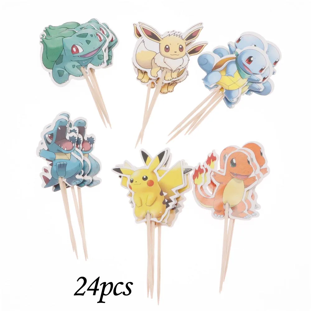 24pcs 24 шт. мультфильм микки тема Минни Мауса кекс Топпер украшения торта День рождения украшения дети ребенок душ вечерние принадлежности - Цвет: 24pcs