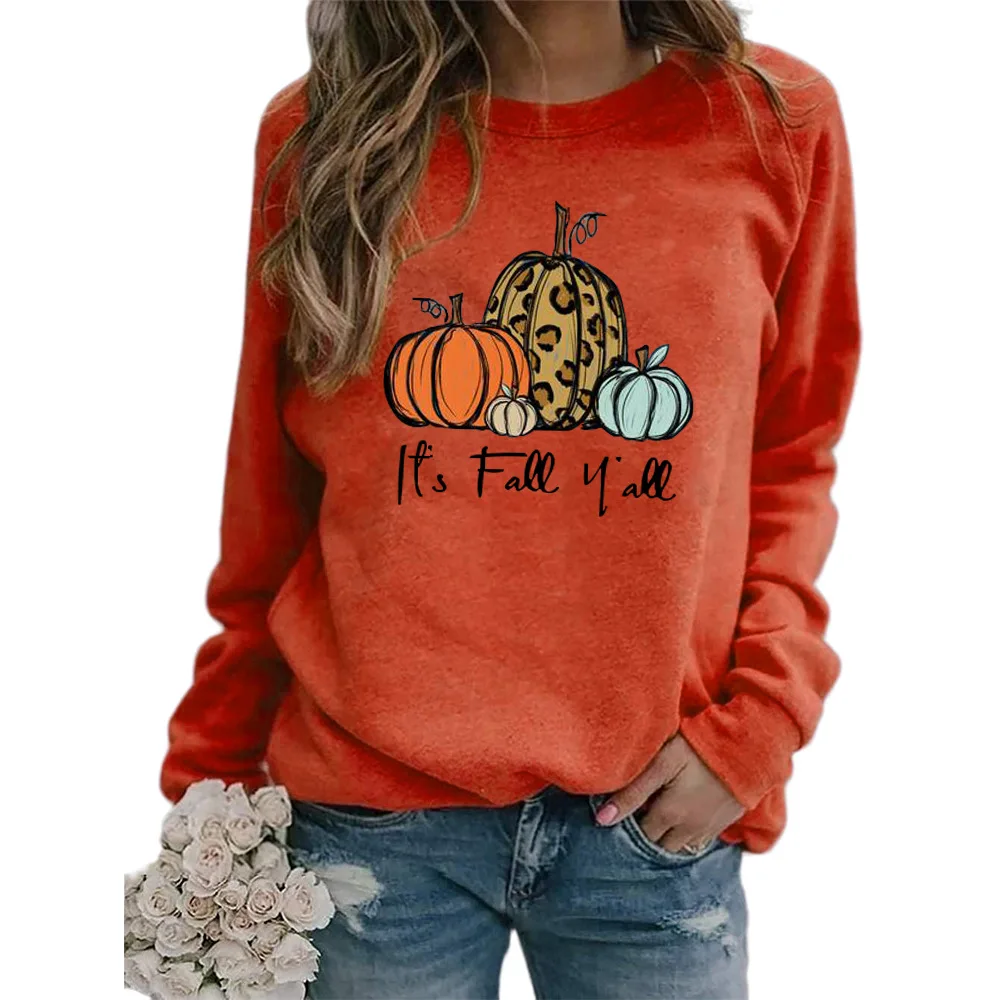 

Halloween Pumpkin Women Hoodies Long Sleeve O Neck Sweatshirts Harajuku Party Hoody Pullovers Female Outfit Streetwear Casual