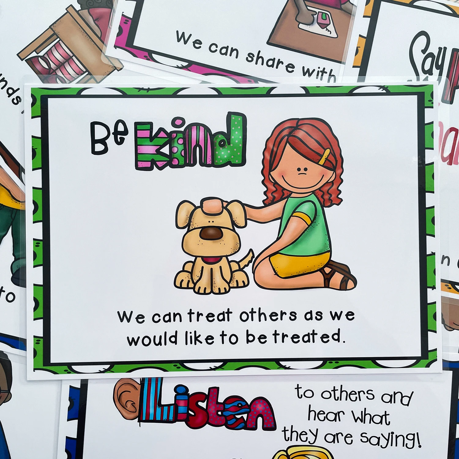 9 шт. постер на английском языке правила класса А4 большие карты раннее