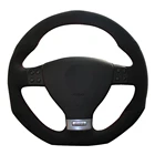 Чехол рулевого колеса автомобиля DIY черная замша для Volkswagen VW Golf 7 GTI Golf R MK7 VW Polo GTI Scirocco аксессуары