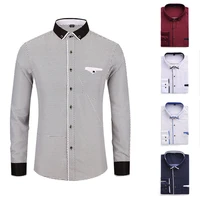 mens daily wear slim long sleeve shirts business casual style male formal dress shirts husband birthday gift tops sizexxs 4xl