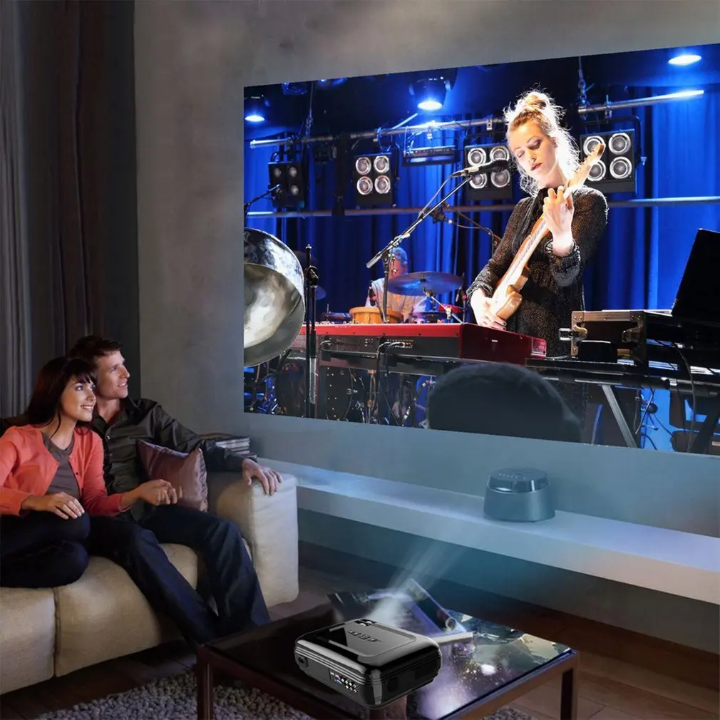 Проектор для домашнего кинотеатра с высоким разрешением Портативный