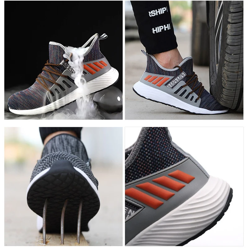 Лидер продаж Новинка защитная Рабочая обувь со стальным носком мужские уличные