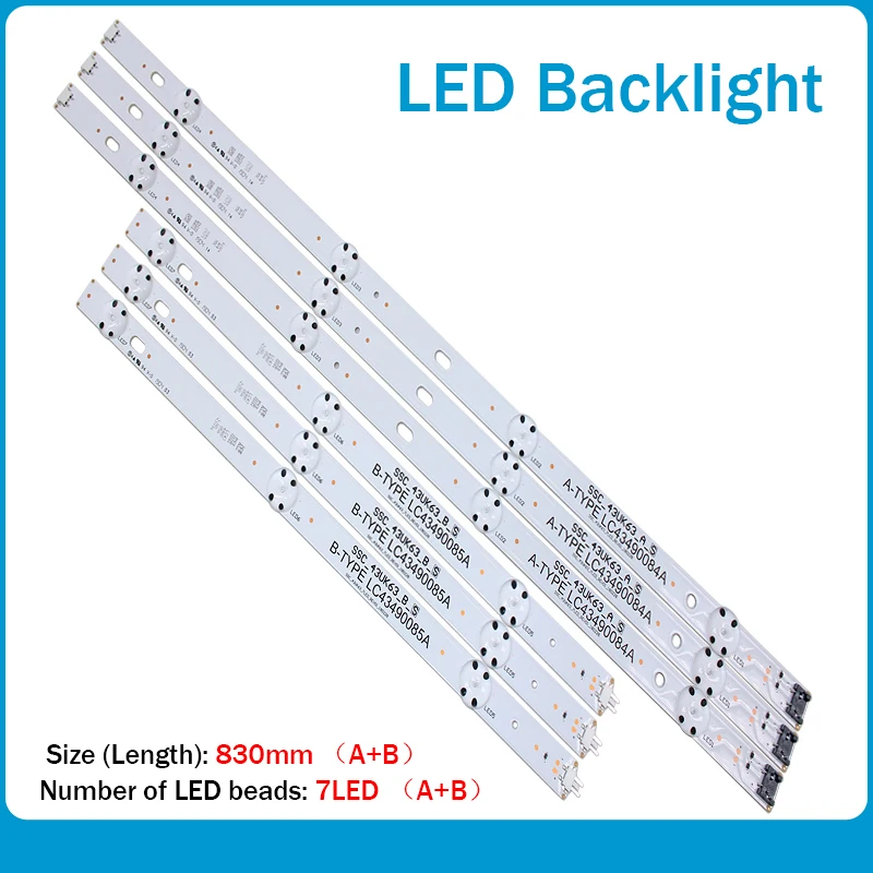 New 30 PCS LED backlight strip for LG 43UJ6300 43UK6300PUE LC43490087A LC43490088A LC43490077A LC43490078A SSC_43UJ63_A