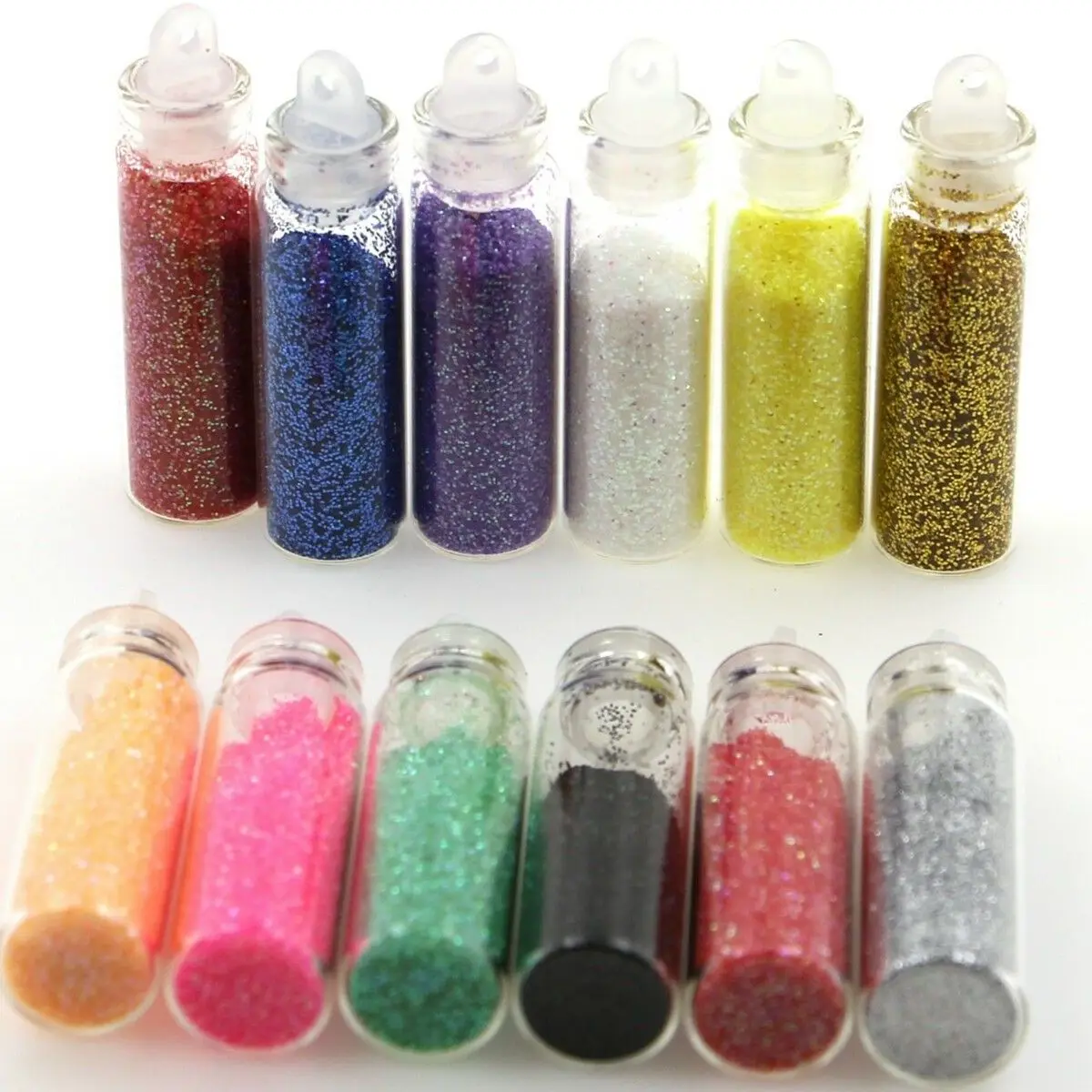 12 бутылочек мини стеклянный флакон очаровательный дизайн ногтей Блестящий