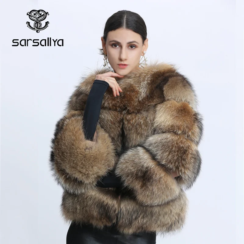 

Raccoon Real Fur Jacket Women Natural Fur Coat Winter Fur Fox Coat Ladies Genuine Jacket Oversize Clothes Outerwear Fashion