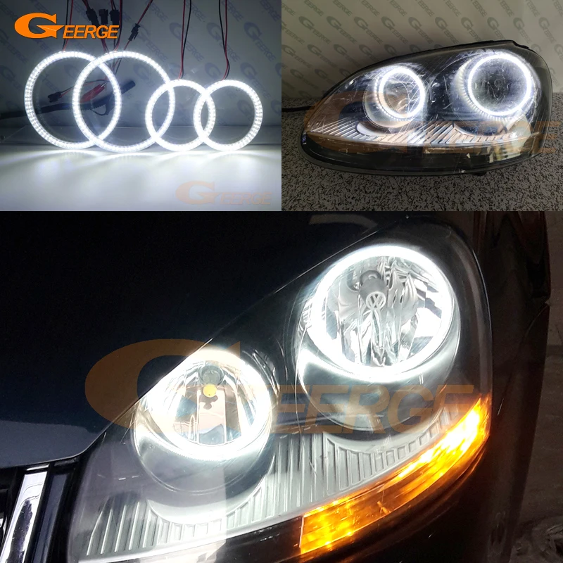 Для Volkswagen VW Golf Rabbit Jetta GTI R32 MKV MK5 2005 2010 ультра яркий SMD светодиодный ангельские