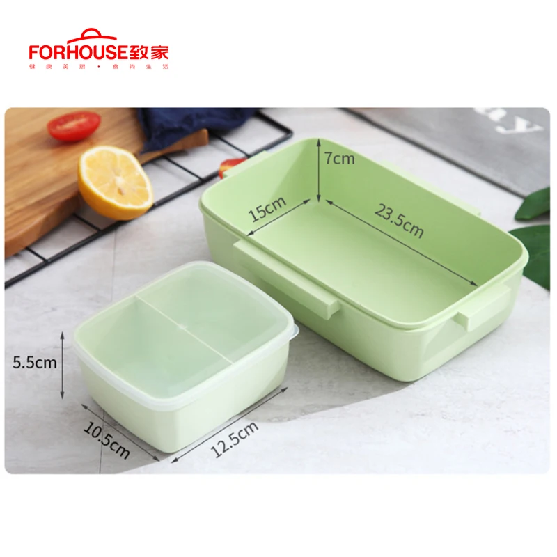 800 ML Portable Lunch Box Food Container Microwavable Oven Bento Leakproof Lunchbox With Spoons Chopsticks | Дом и сад